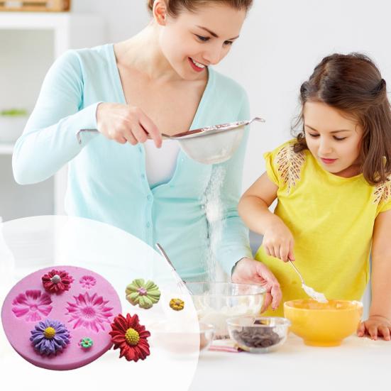 3D Силиконовые формы для цветов, форма для выпечки тортов, конфет, шоколада, не содержащая БФА, инструмент для выпечки кондитерских изделий для десертов, желе, пудинга