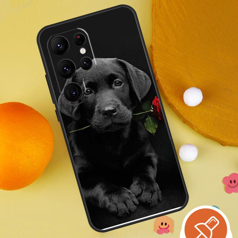Labrador Puppy Dog Phone Case For Samsung Galaxy S25 Ultra S24 S23 S22 S21 Ultra S9 S10 Plus S20 FE Funda Cover