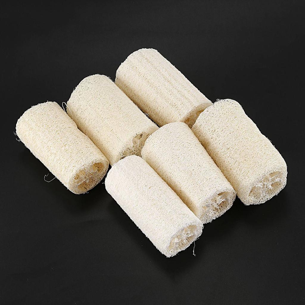 ABWR-NATURE 6 Pack Of Organic Loofahs Loofah Spa Exfoliating Scrubber Natural Luffa Body Wash Sponge Remove Dead Skin Made Soap