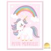 [A0723] - Детский холст "Единорог Мой Единорог" розовый (Маленькое чудо) - 40x30см
