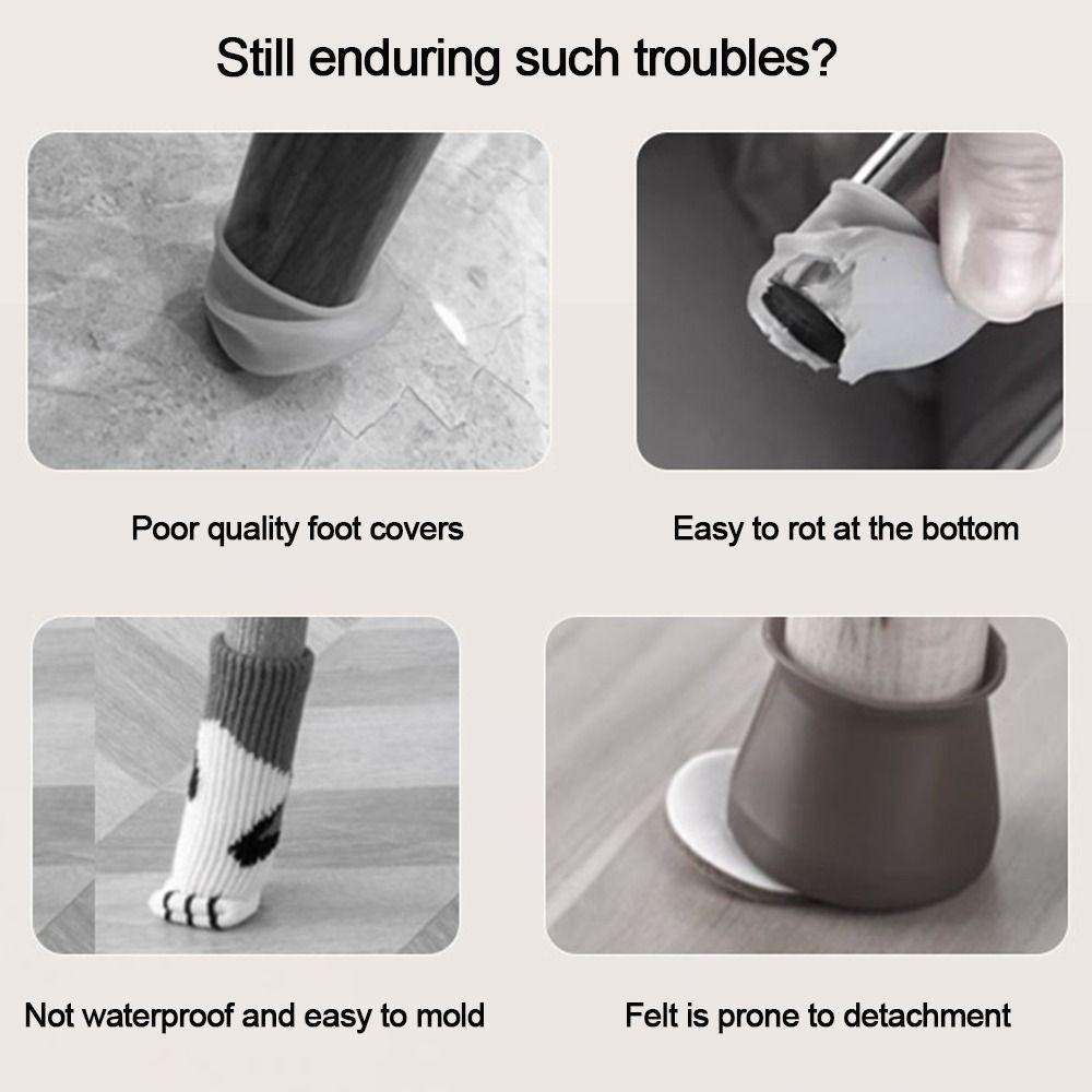 Anti Slip Anti-Silent Foot Pads Self-adhesive Table Leg Protection New Foot Cover Furniture