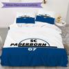 SC Paderborn 07 Pattern Bedding uilt Set uilt Cover Pillowcase Home Decoration Birthday Gift (1 * duvet cover + 2 * pillowcase without core)
