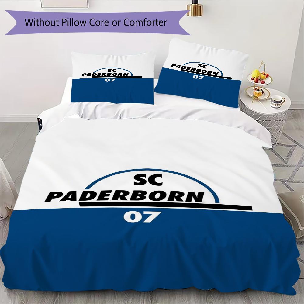 SC Paderborn 07 Pattern Bedding uilt Set uilt Cover Pillowcase Home Decoration Birthday Gift (1 * duvet cover + 2 * pillowcase without core)