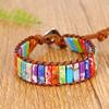 Handmade Bohemian Geometric Beaded Bracelet With Semi-Precious Stones Men Women