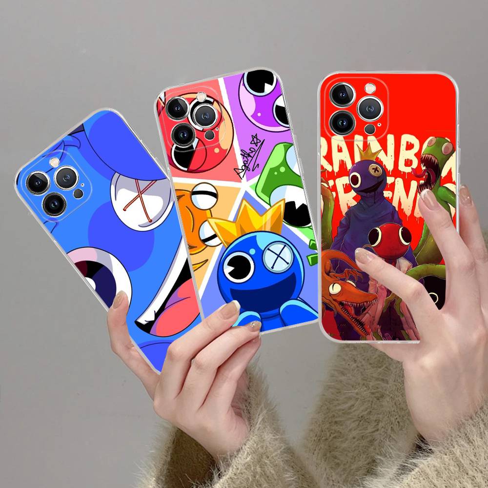 Rainbow Friends Toy Cartoon Phone Case For IPhone 17 16 15 14 13 12 11 Pro XS Max Plus Soft Silicone Cover