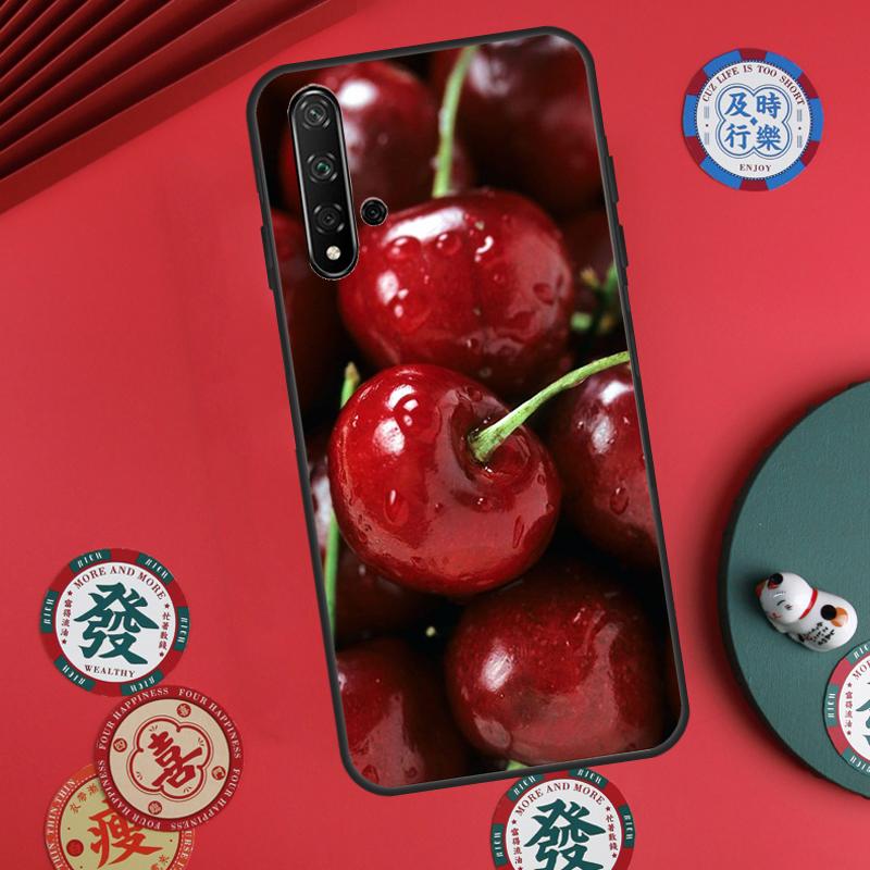 Чехол Food Fruit Red Cherry для Huawei Nova 12s 7i 8i 11i 12i Y73 Y70 Y90 Y60 Y72 Y61 Y91 9 10 SE P30 Pro P40 Lite