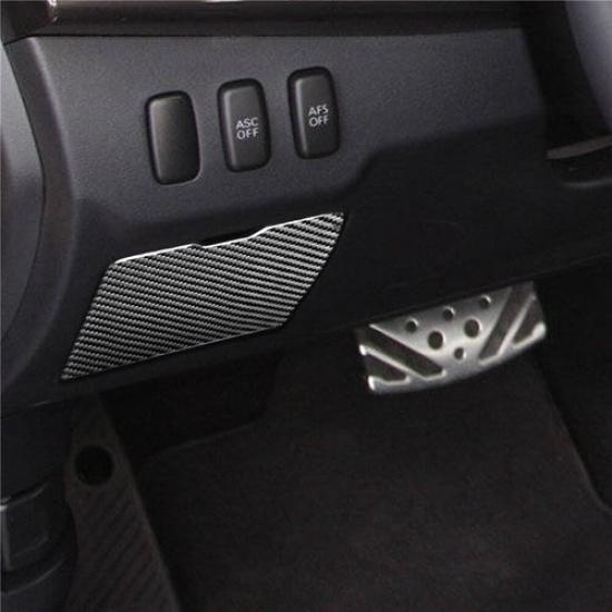 For Mitsubishi Lancer Carbon Fiber Interior Driver Side Storage Box Cover Trim