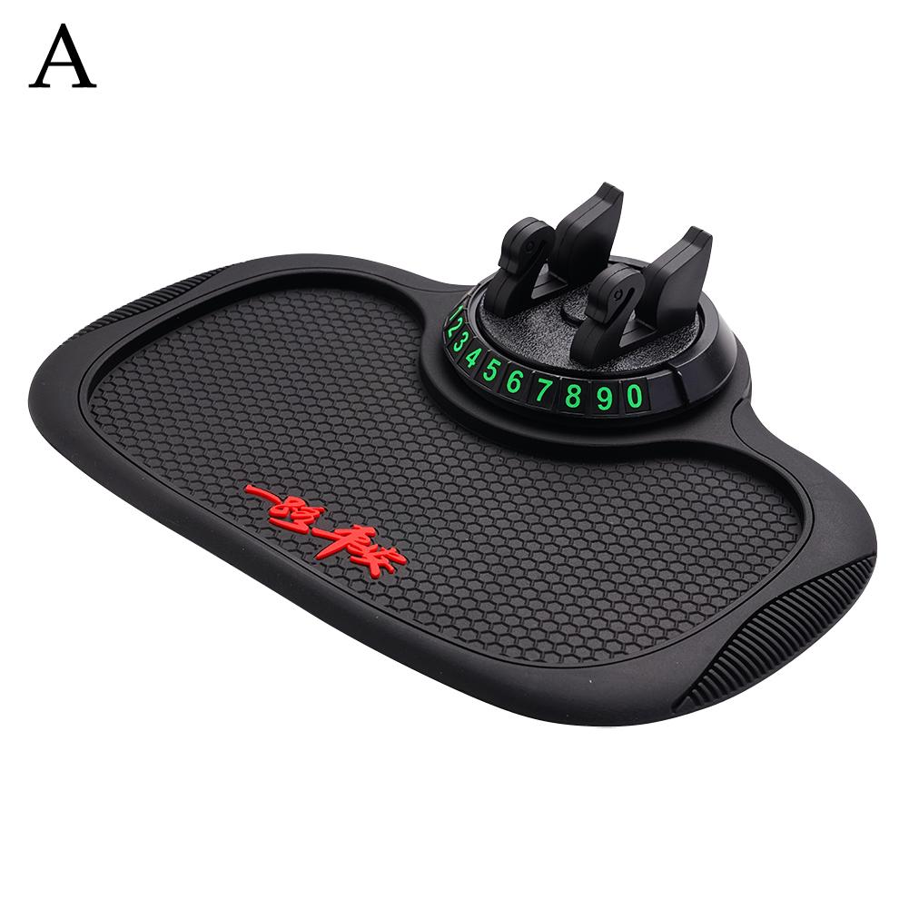 Нескользящий коврик с вращающимся держателем для телефона в машину, многофункциональный скользящий липкий коврик для отображения номера автомобиля V0S9