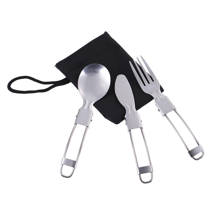 1 комплект портативных складных столовых приборов для пикника и путешествий ложка вилка нож палочки для еды