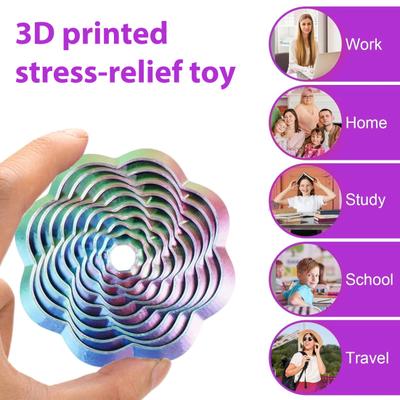 4 шт. 3D-печатный фрактальный спиннер-шестигранник для снятия стресса и тревоги, расширенный спиннер-восьмиугольник, звезда, цветок, квадратная сенсорная игрушка, игрушка для декомпрессии