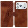 For iPhone 17 Pro Stand Case 7-Shaped Pattern Imprint Leather Phone Cover with Strap