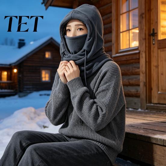 Флисовый шейный щиток с полным покрытием, зимняя балаклава-шапка на завязке, ветрозащитный термо-полярный шарф с капюшоном, теплый для ежедневных поездок, дышащий для лица