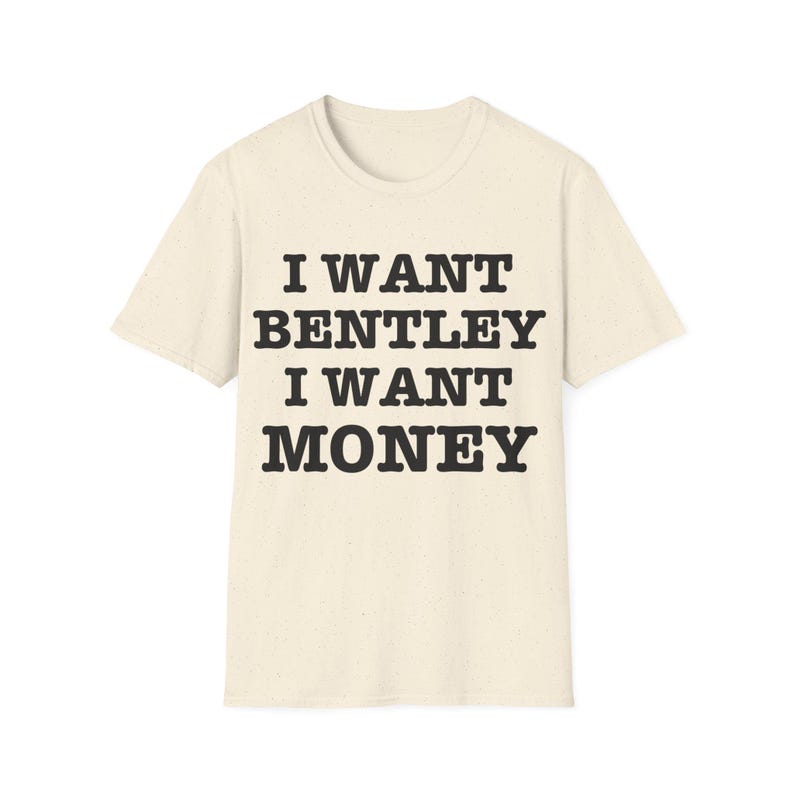 Bentley Money Lover Slogan Graphic Oversized Streetwear Casual Tee Top for Hip-Hop Fans & Luxury Lifestyle Enthusiasts