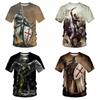 Britain England Knights Templar Warrior United Kingdom UK British MMA Boxing Muay Thai T-shirt Print 3D Unisex Training Gym Fitness Workout Sport
