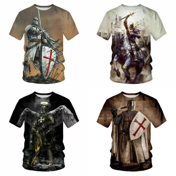 Britain England Knights Templar Warrior United Kingdom UK British MMA Boxing Muay Thai T-shirt Print 3D Unisex Training Gym Fitness Workout Sport