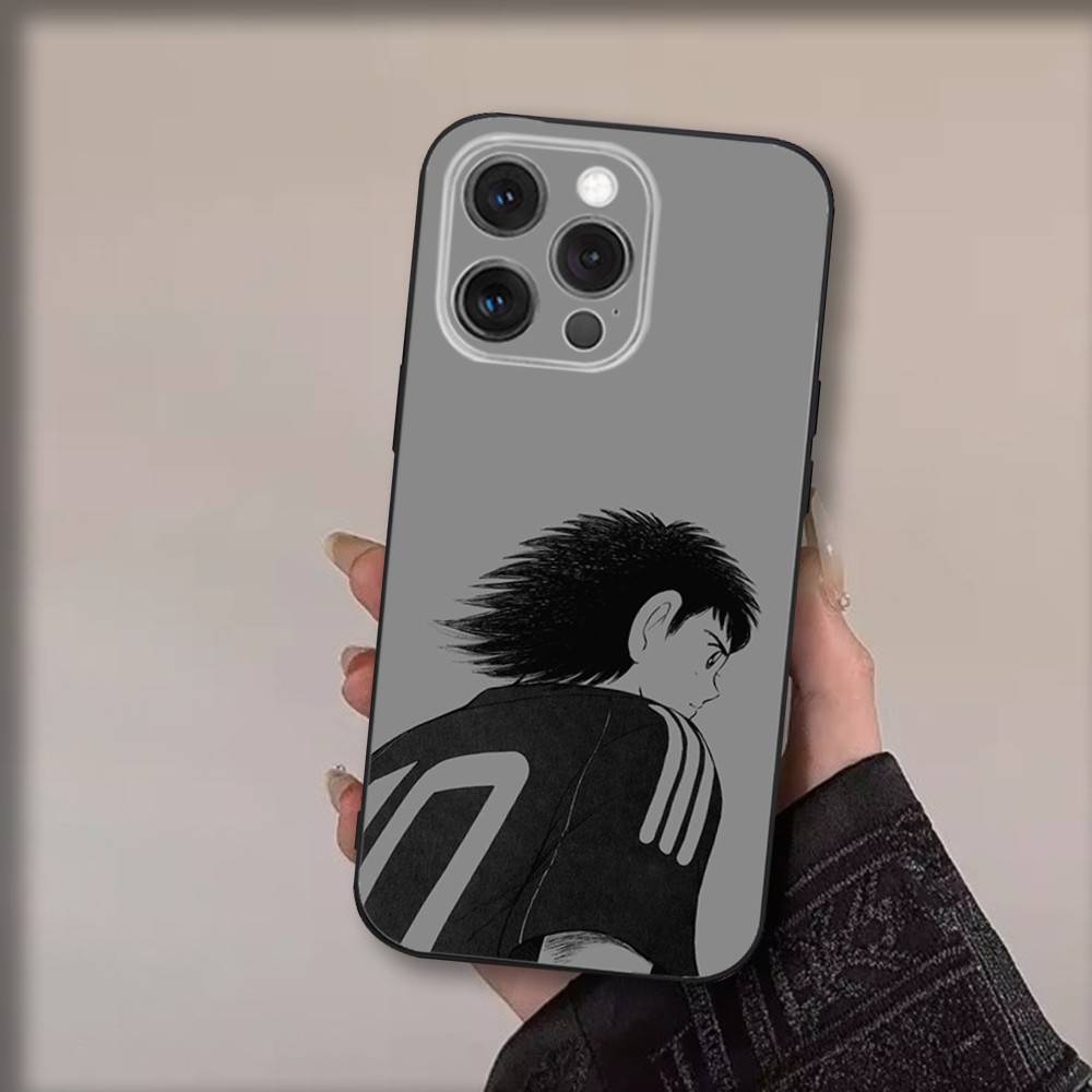 Чехол для телефона с изображением аниме C-Captain T-Tsubasa для iPhone 17,16,15,14,13,12,11,Pro,Max,Plus,Air,X,XS,XR,SE,8,7,Mini, Мягкий Черный Funda