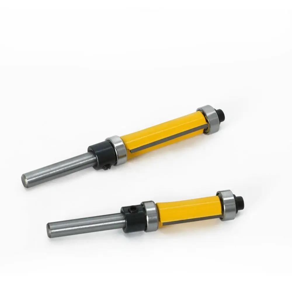6mm/6.35mm Shank Milling Cutter Double Bearing with Top and Bottom Bearing Trimming Cutter Flush Trim Bit Woodworking Tools