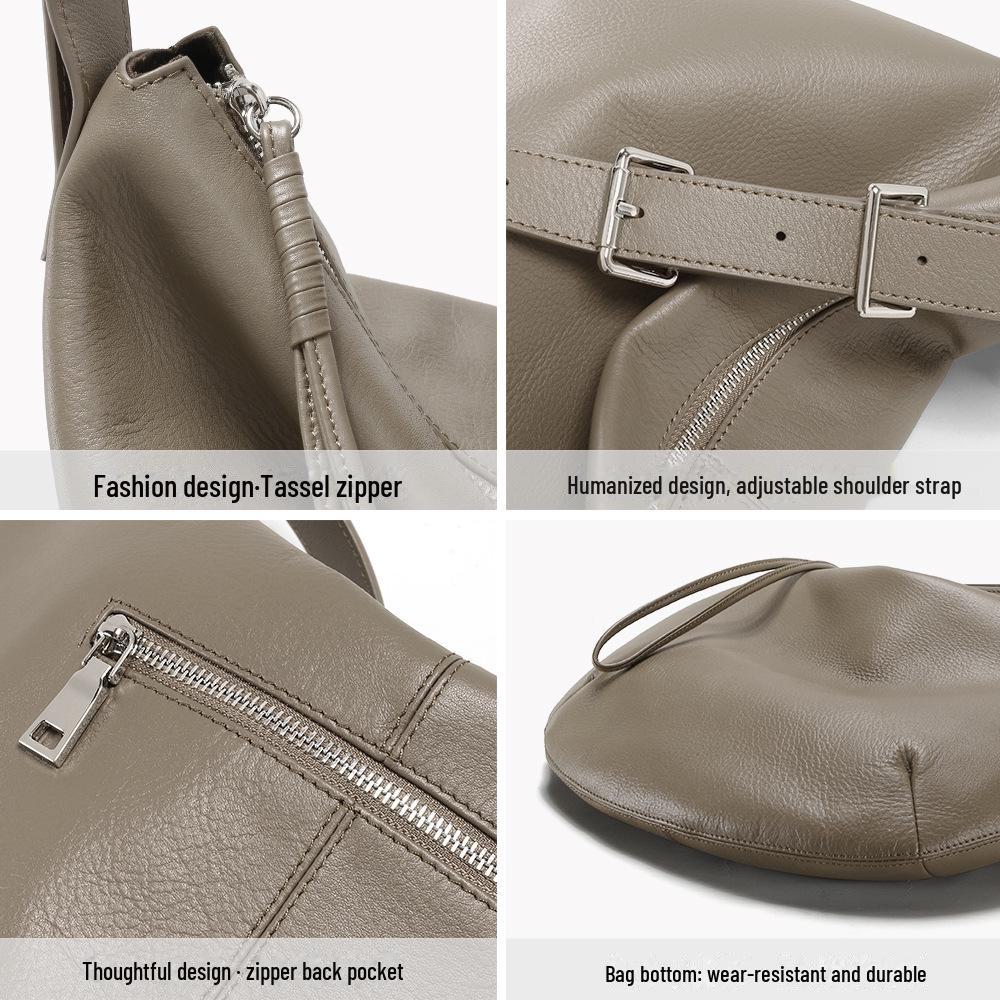 Модная сумка-тоут из коровьей кожи 2024 года: Универсальная вместительная сумка-мессенджер из мягкой кожи через плечо