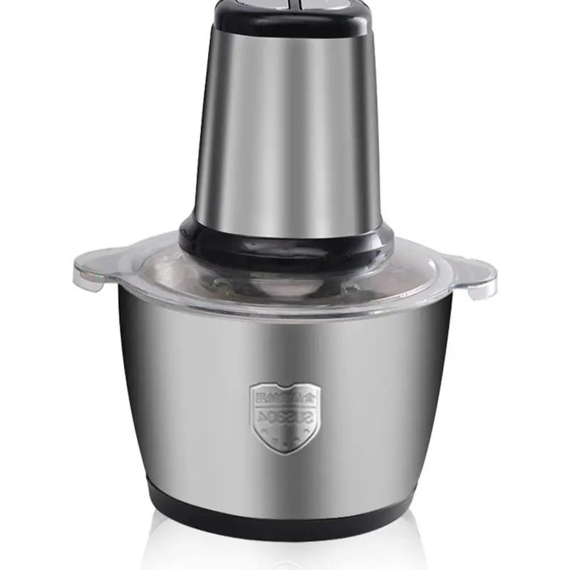 2L Large Capacity Electric Food Chopper Multifunctional Stainless Steel Meat Grinder Vegetable Fruit Cutter Kitchen Food Processor