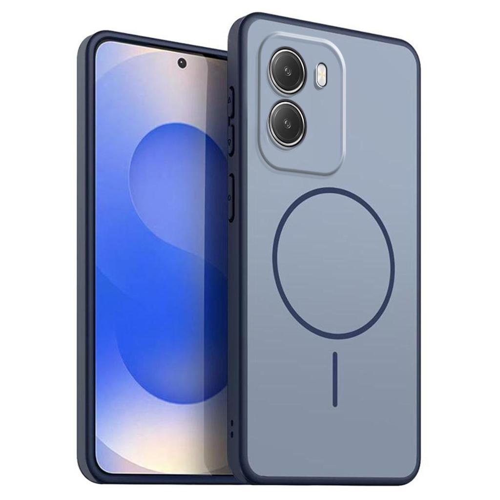 Однотонный матовый чехол из ТПУ для HONOR X6e Декоративное покрытие с принтом кольца в стиле MagSafe
