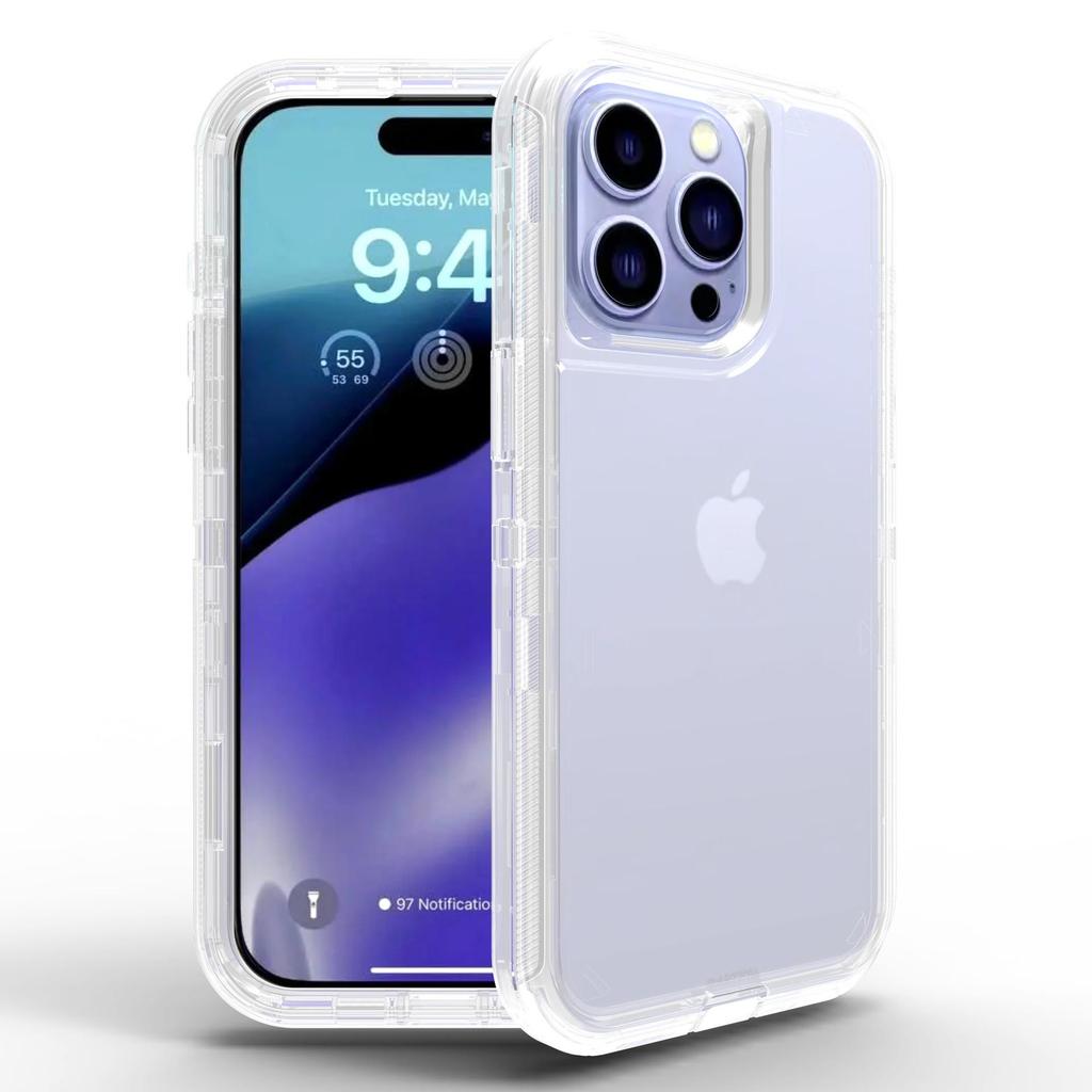 Прозрачный противоударный чехол-трансформер 3-в-1 Robot S24 Ultra для iPhone 14/5/7 Pro Max