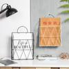 Handle Wall Hanging Iron Heavy Duty File Holder Newspaper Holder Desktop Organizer Rack Bookshelf