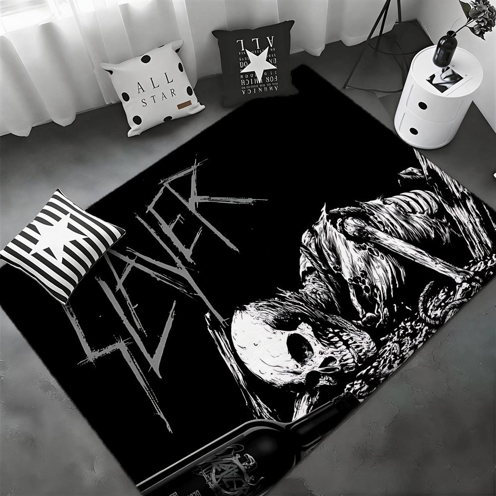 Thrash Metal Band S-Slayers Floor Mat Soft Thickened Flannel Door Mat Non-Slip Living Room Rug Home Decor