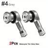 2Pcs 90 Degree CNC Motorcycle Tire Valve Stems -Universal Motorcycle Aluminum Wheels Tire NCY Leak-proof TWPO Valve Caps