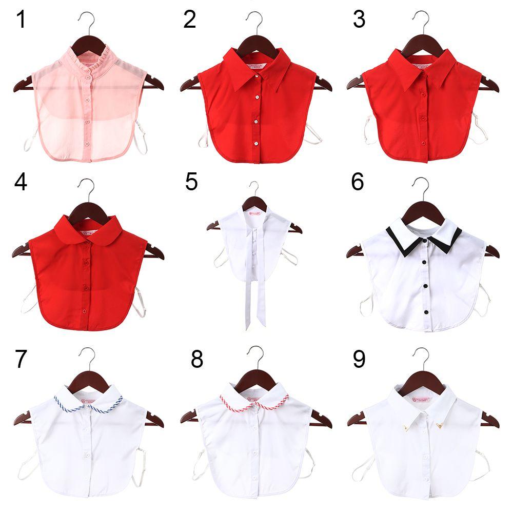 Vintage Detachable Cotton Clothes Accessories Shirt Fake Collar Lapel Blouse Top False Tie