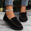 Зимние новые теплые повседневные женские марка нить круглый носок всеобъемлющие внешние хлопковые туфли