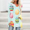 Round Neck 3D Rabbit Festival Printed Top Fashionable Casual Long Sleeved Women's T-shirts