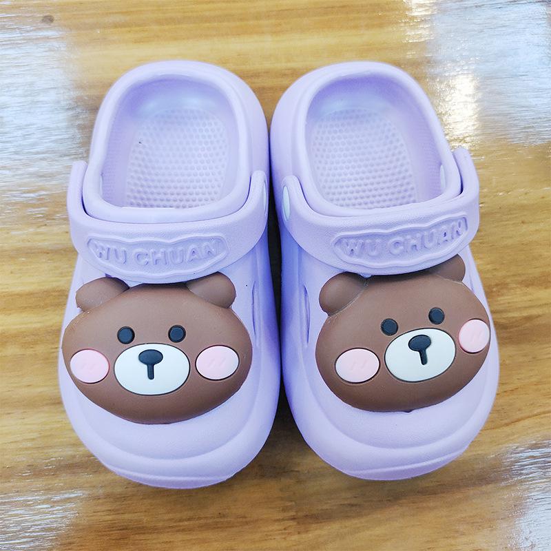 Детские летние мультяшные клоги 2025: Нескользящие тапочки и сандалии для мальчиков и девочек
