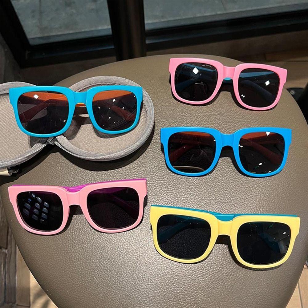 Outdoor Foldable Sunglasses UV 400 Travel Goggle Vintage Shades for Toddler Boys and Girls