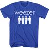 Weezer Band Meme Men's T Shirt Four Evenly Spaced Dudes Alt Rock Merch