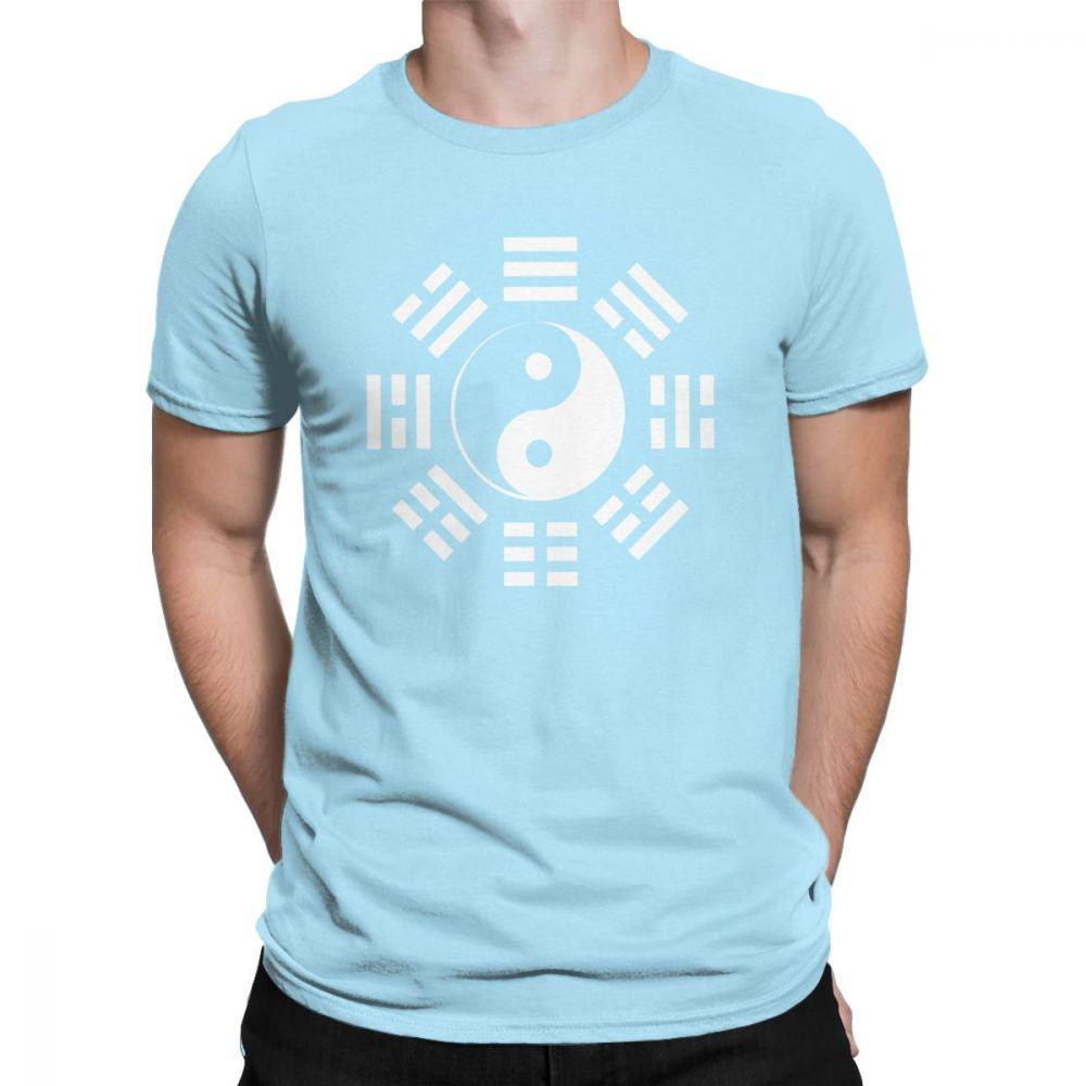 Men Yin Yang Tshirt Ching Kungfu Art Chinese T Shirt Tai Chi 100 Cotton Clothing Awesome Short Sleeve Tees Best Gift TShirt
