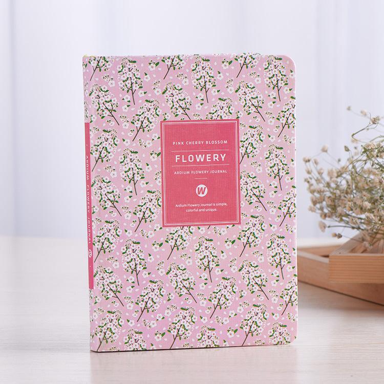 Floral Leather Cover Planner Notebook Daily Weekly Monthly Planner Stationery Office Supplies A5 A6