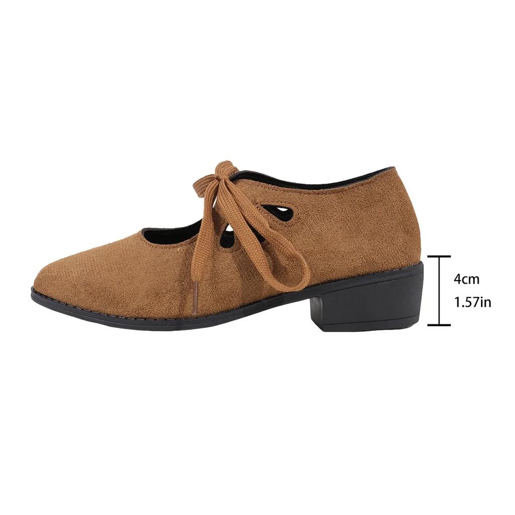 Модные осенние женские туфли с острым носком и невысоким каблуком, новые туфли-лодочки на массивном каблуке в стиле ретро для женщин, туфли для платья, женская повседневная обувь