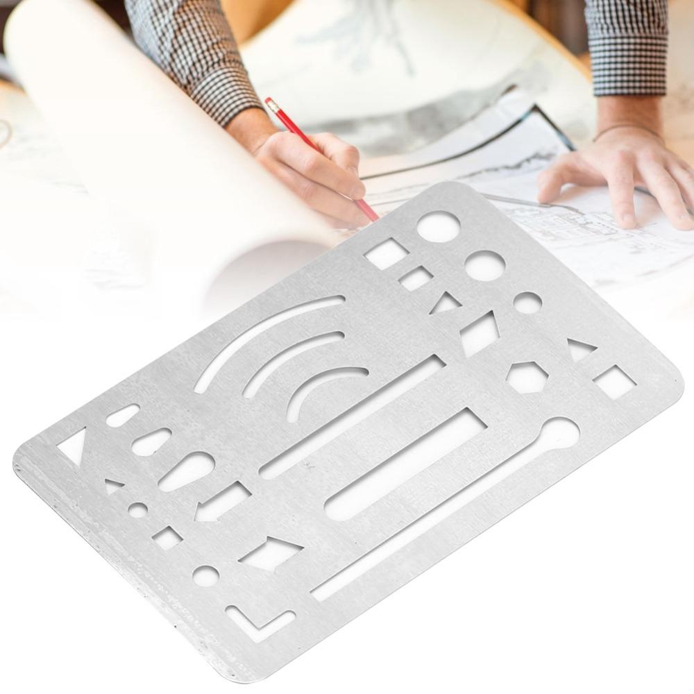 10PCS 27 Holes Erasing Shield Multi-shape Drawing Pattern Ruler  Draft Creation