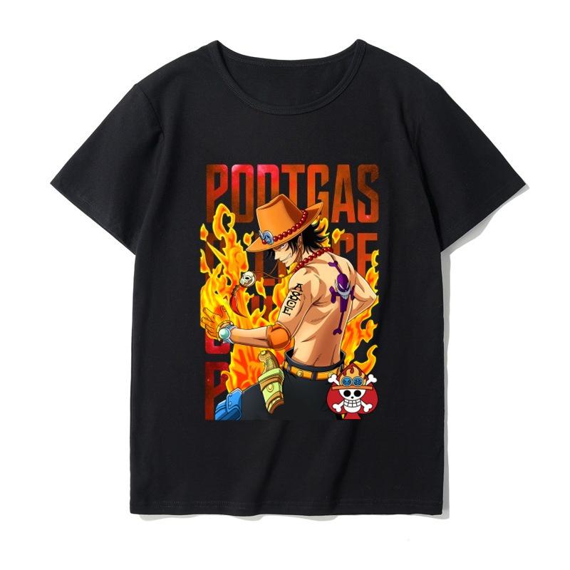 Summer Japanese Anime One Piece Luffy T-shirt Men Women Short Sleeve Oversized Casual Tee Cotton Unisex Hip Hop Streetwear Loose