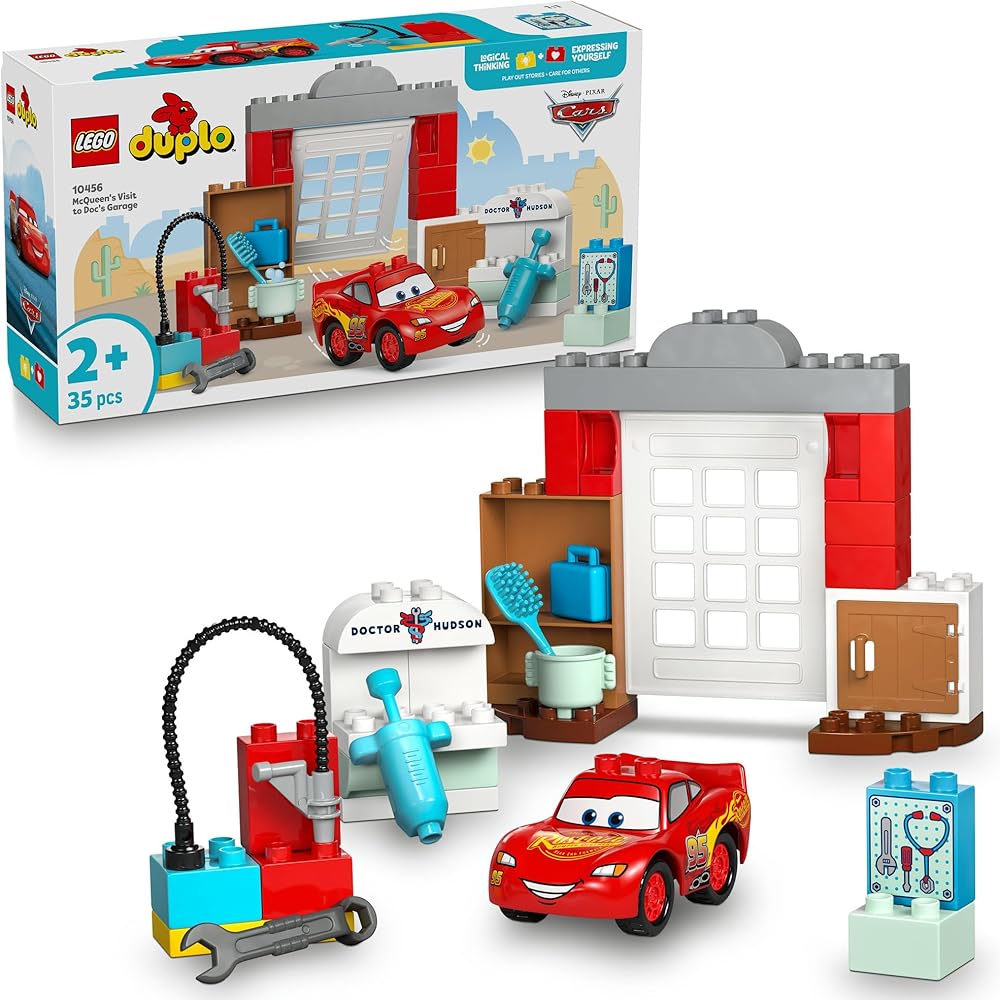 LEGO Duplo Pixar Тачки Гараж Мак Грузовик Строительные Блоки Образовательный Игровой Набор для Детей от 1,5 до 4 лет