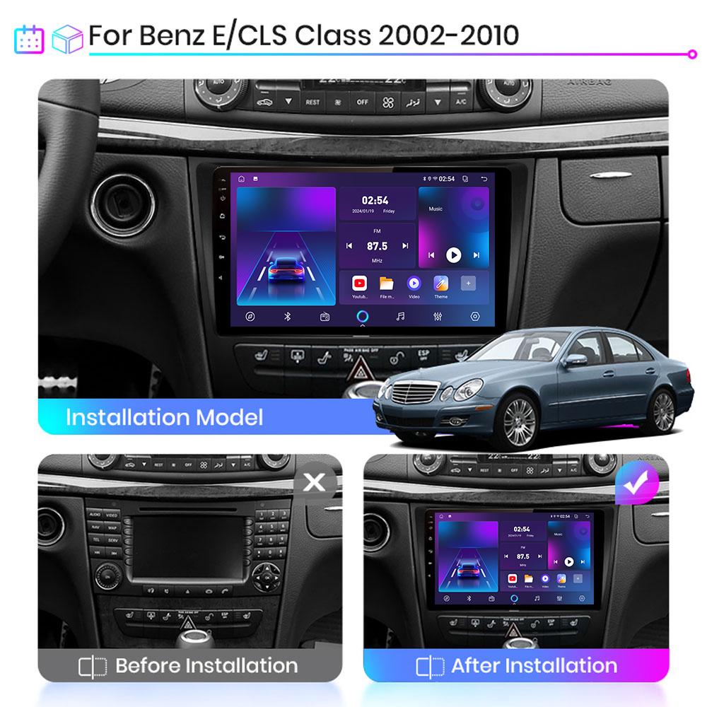 Android Carplay автомобильное радио для Mercedes Benz E Class W211 2002-2010 мультимедийный проигрыватель головное устройство стерео GPS навигация BT WIFI 4+64 ГБ