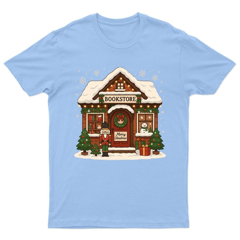 Bookstore Merry Christmas Holiday TShirt Unisex Gift Retro Seasonal Funny