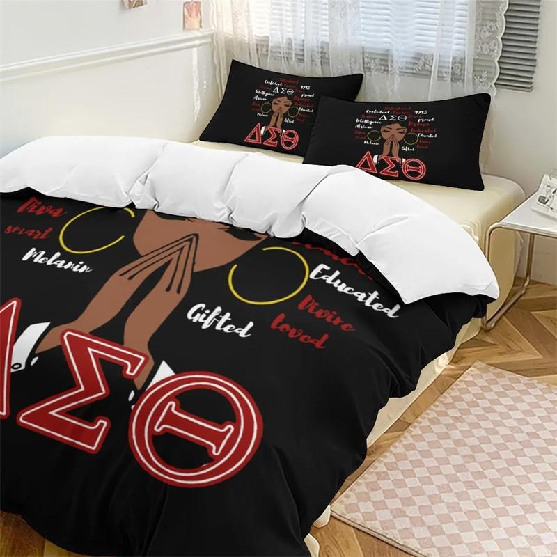 Постельное белье Delta Sorority Sigma Theta DST Комплект Twin Queen Size Пододеяльник Наволочка для Мальчиков Девочек Детей Взрослых Дома