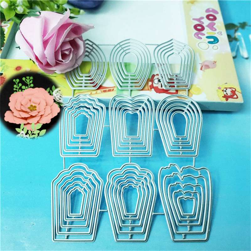 Металлические удобные штампы для цветов, ремесленная резка, DIY резак, лепестки, набор штампов, трафареты для тиснения