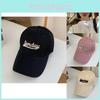 Womens Minimalist Style Cotton Baseball Cap With Letter Details And Adjustable Fit For Summer