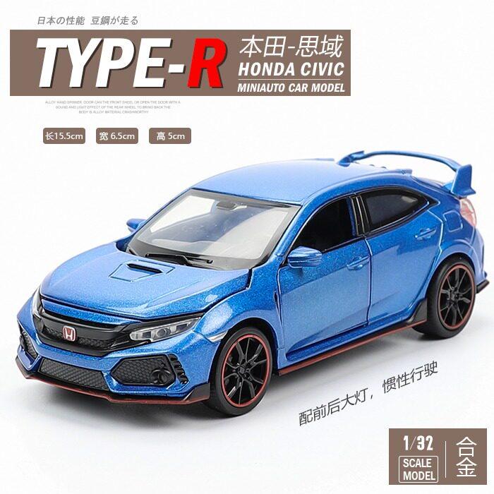 1:32 Honda Civic Type-R Super Modified Sport Car Acura NSX NA1 Racing Sport Couple Alloy Metal Diecast Model Car Display Present ahx256