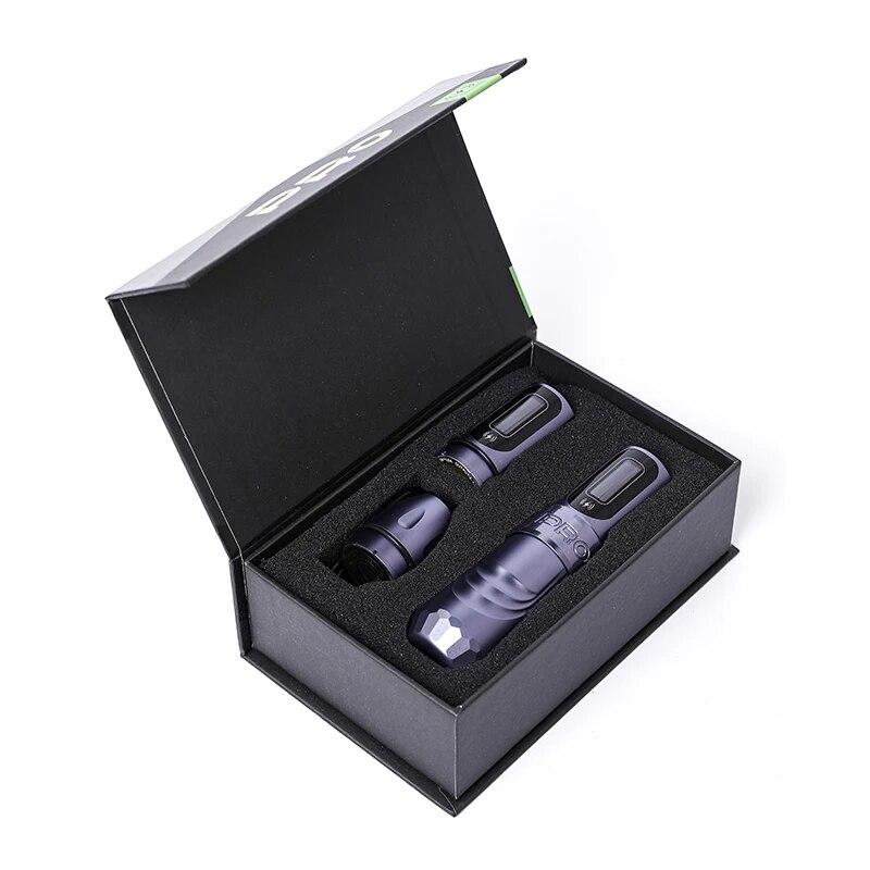 Беспроводная машина для тату-ручки MAX PRO, бесщеточный двигатель, две батареи со светодиодным дисплеем, инструменты для перманентного макияжа