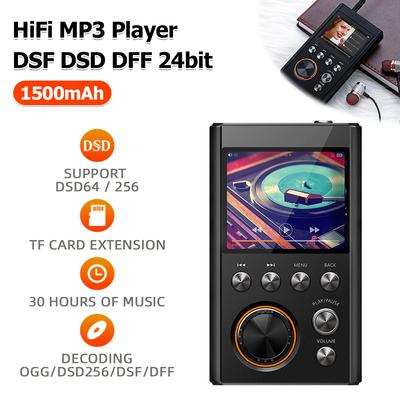 Hi-Fi MP3-плеер без потерь DSF DSD DFF Цифровой аудио музыкальный плеер Совместимый с Bluetooth 5.1 Портативный цифровой аудио музыкальный плеер