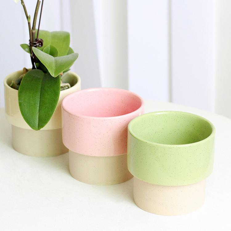 Простой красочный цветочный горшок, сочный горшок, керамический горшок, домашний декор, настольные украшения, бонсай, горшок, украшение сада