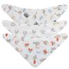 Kkumdubu All-season Cotton Fabric Triangle Scarf Bib Design 3-piece Set, Korean Baby Products